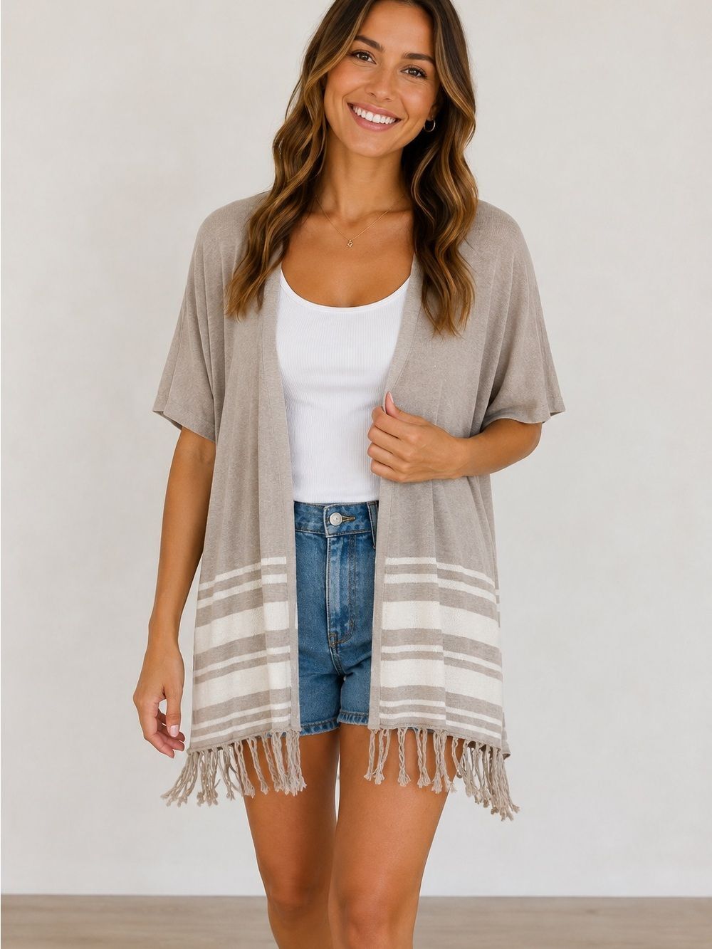 New York & Company NEW Short Sleeve Open Front Cardigan XS